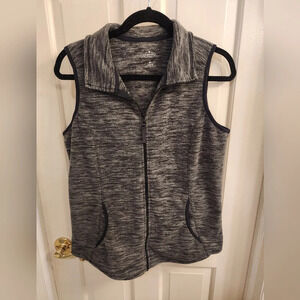 St Johns bay gray fleece vest size med